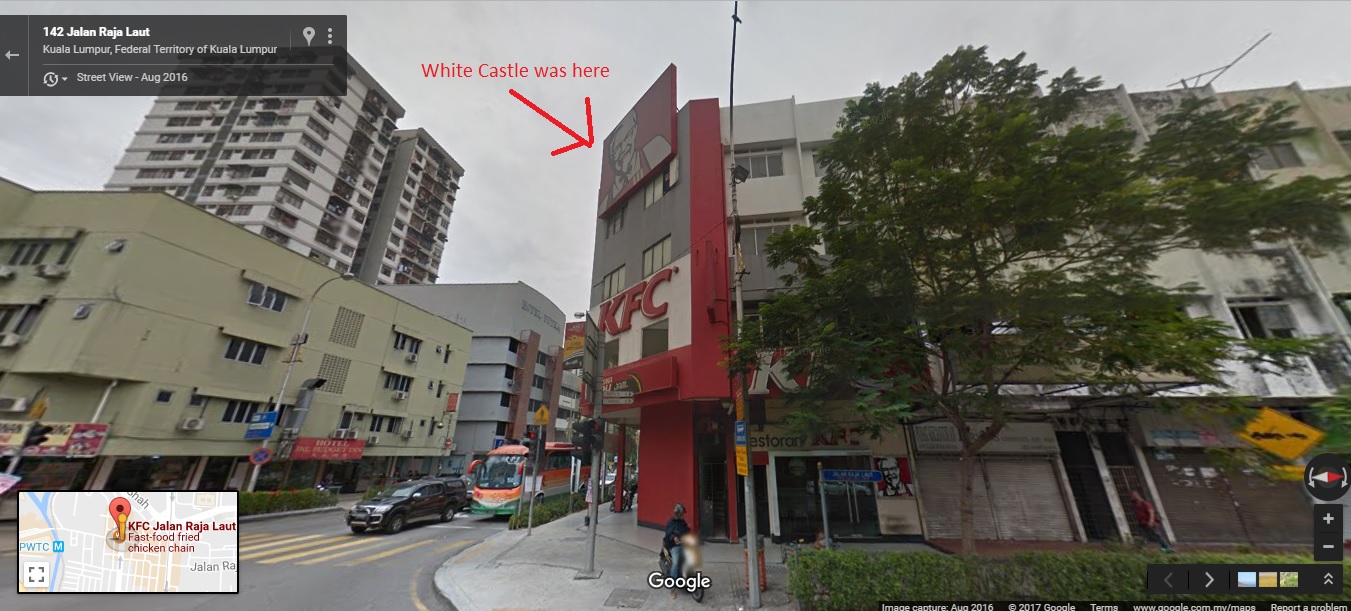 Google Maps In case you were wondering where White Castle was in KL